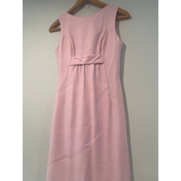 Vintage 1960s -70s Lord & Taylor Sleeveless Column Gown Pink Small Med JL - Picture 6 of 15